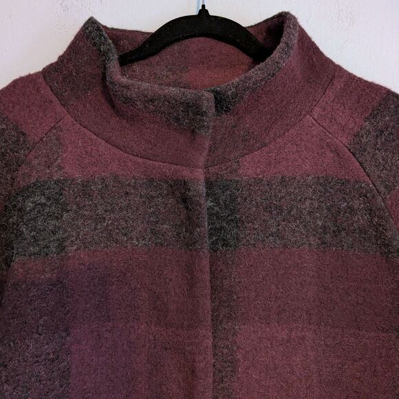 NWT Kenar Wool Jacket Lightweight Sweater Buffalo Plaid Winter Cozy Size M - Picture 4 of 9